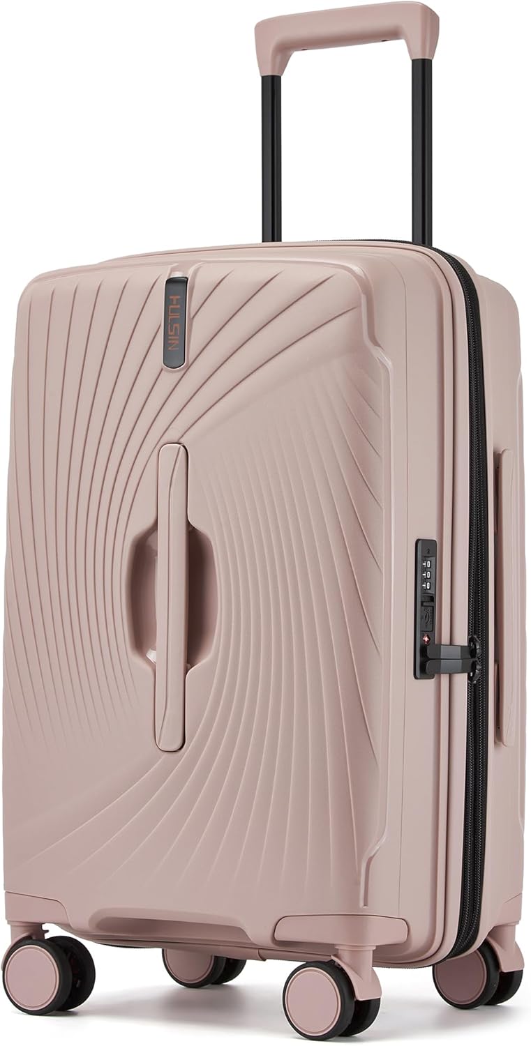 Thumbnail 6 de Hulsin 20-Inch Expandable Carry-On Luggage (White): Lightweight Hardside Spinner with TSA Lock