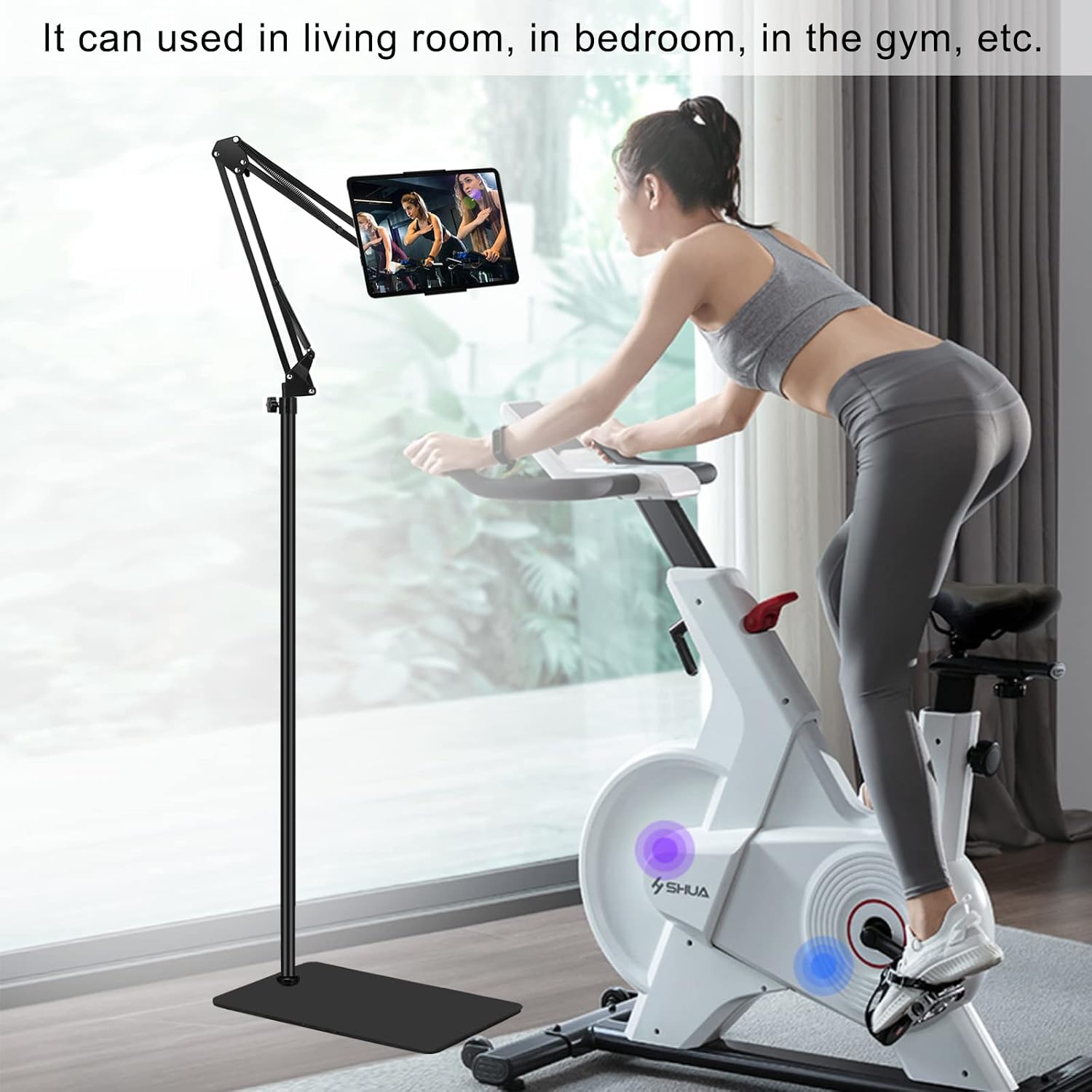 Detalle 2 de Tablet Floor Stand Ultra Sturdy, Adjustable Height 12.9"