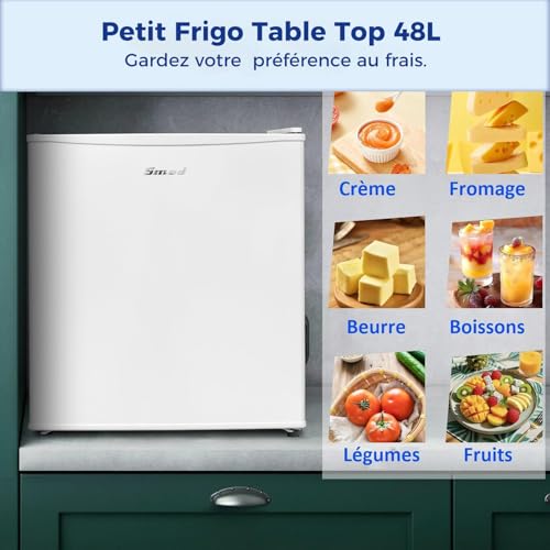 Thumbnail 5 de Smad Mini Frigo 48L – Petit réfrigérateur avec porte réversible, 0–10℃, blanc
