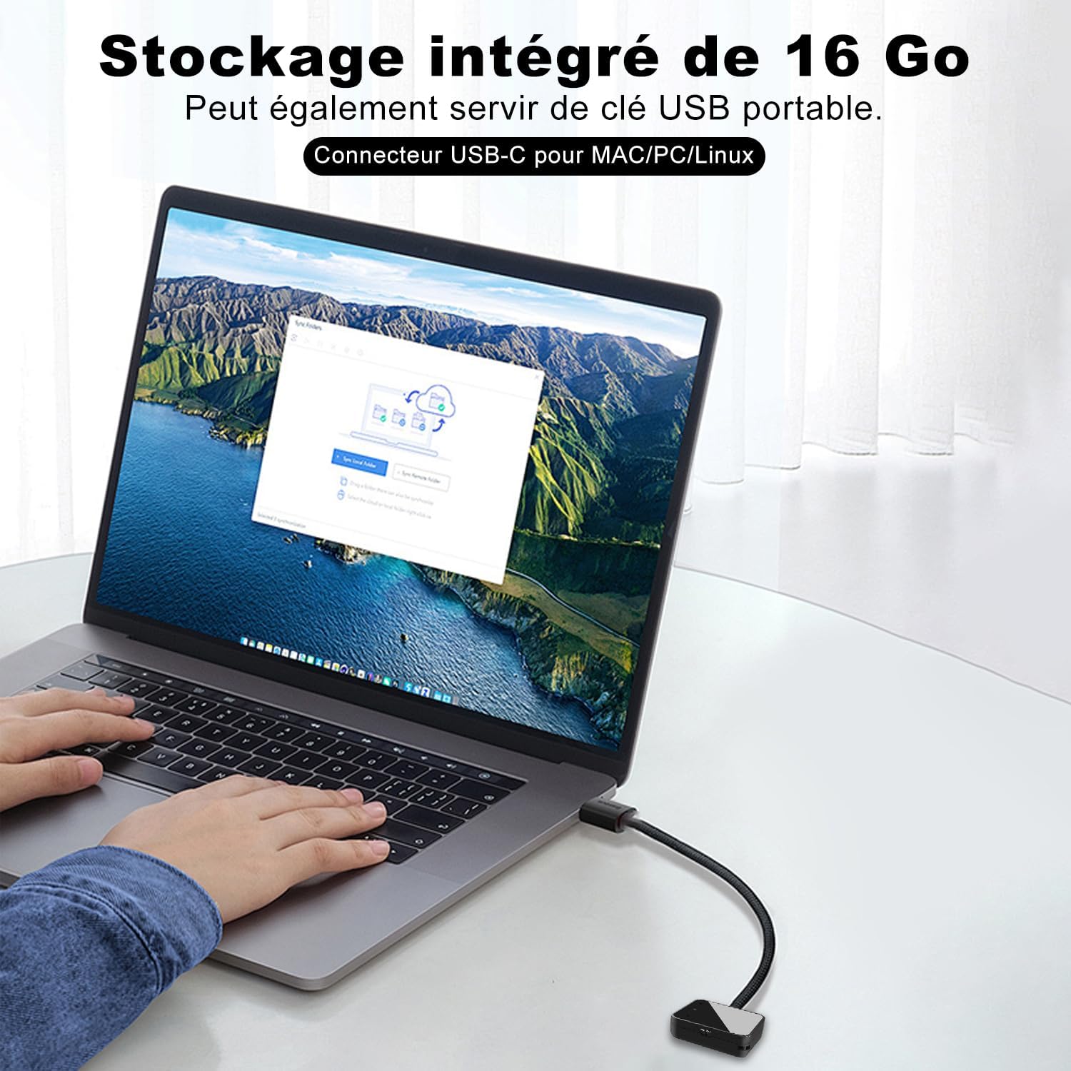 Detalle de Enregistreur Vocal Magnétique 16 Go – USB-C Rechargeable, réduction du bruit