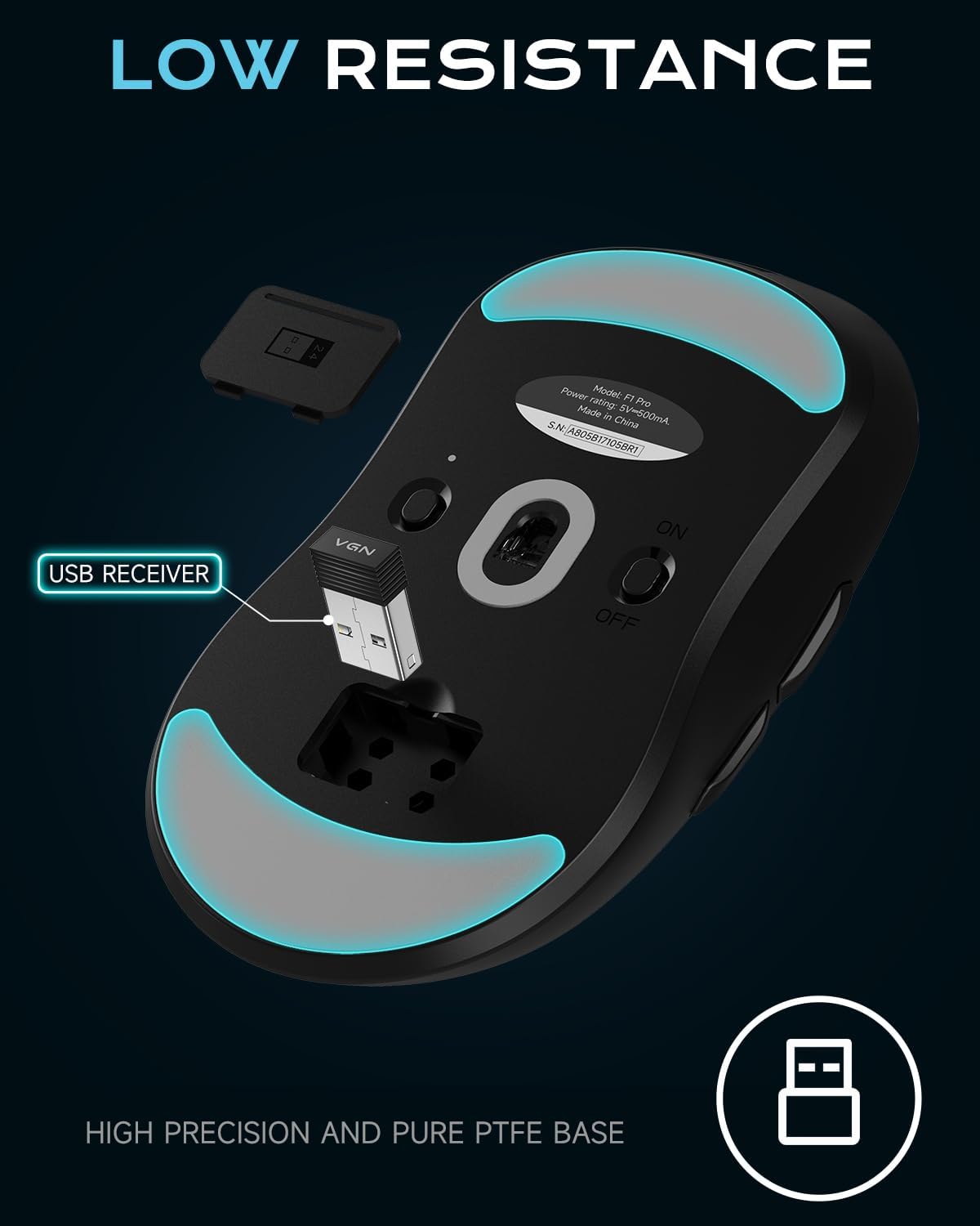 Thumbnail 6 de VGN Dragonfly F1 Pro Wireless Gaming Mouse (49g) with PAW3395 Sensor