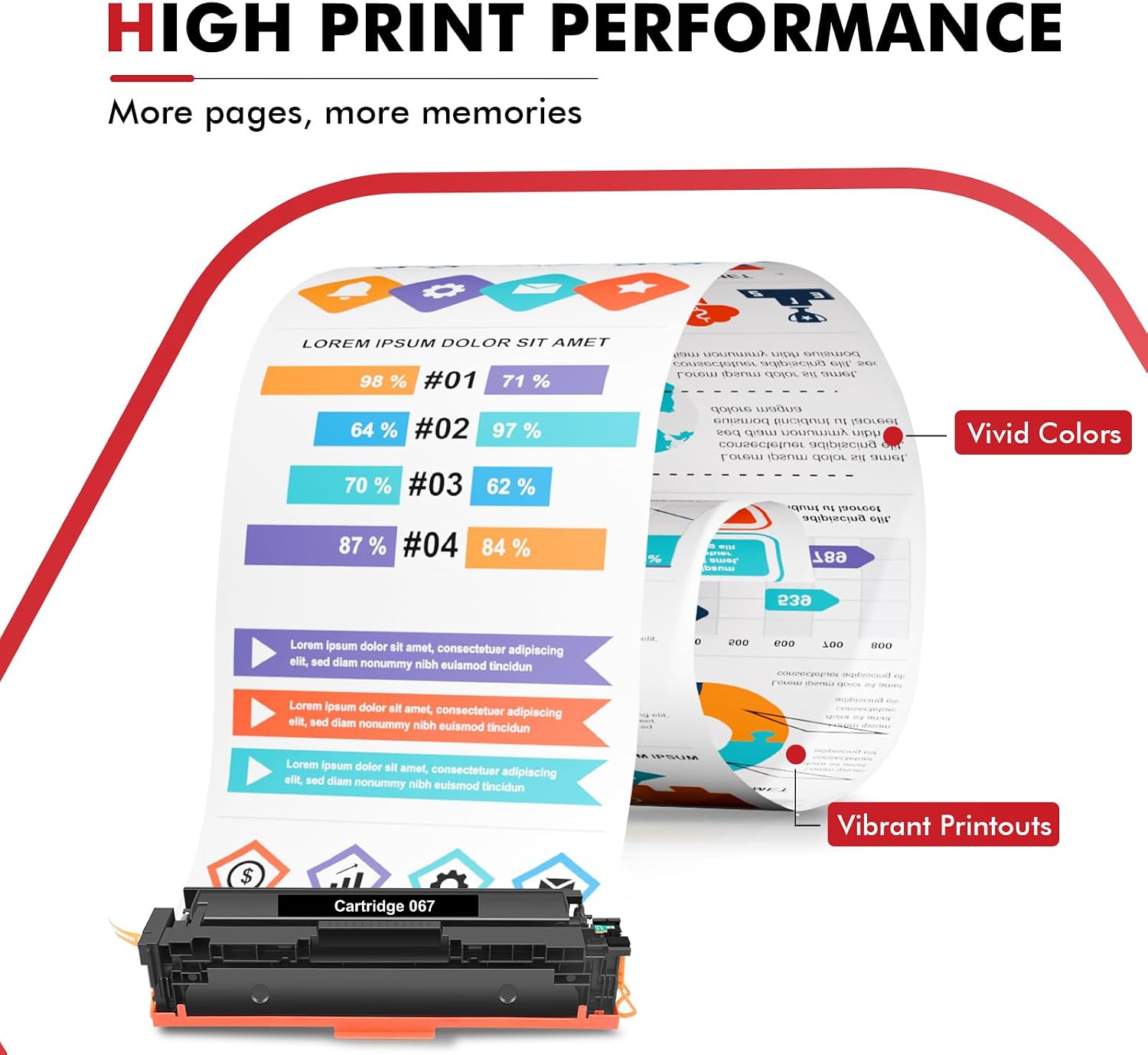 Detalle 2 de Toner Bank 067/067H Compatible Toner Cartridge Set, 4-Pack for Canon Printers