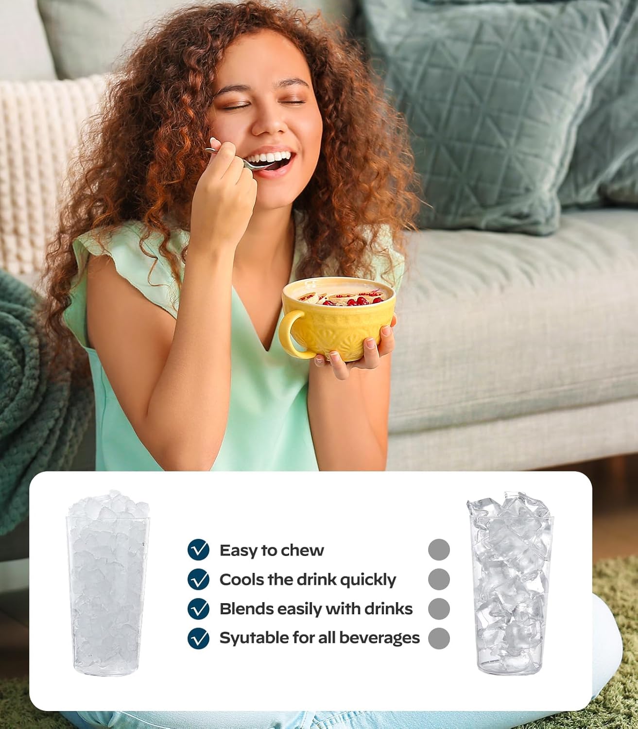 Detalle 2 de Silonn Nugget Ice Maker Countertop: Fast, Chewable Ice for Home and Office