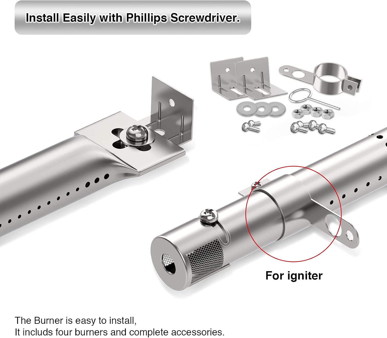 Thumbnail 6 de Coisien Bruciatore a Tubo Universali in Acciaio Inox 30,8–44,9 cm: compatibilità ampia e ricambi affidabili
