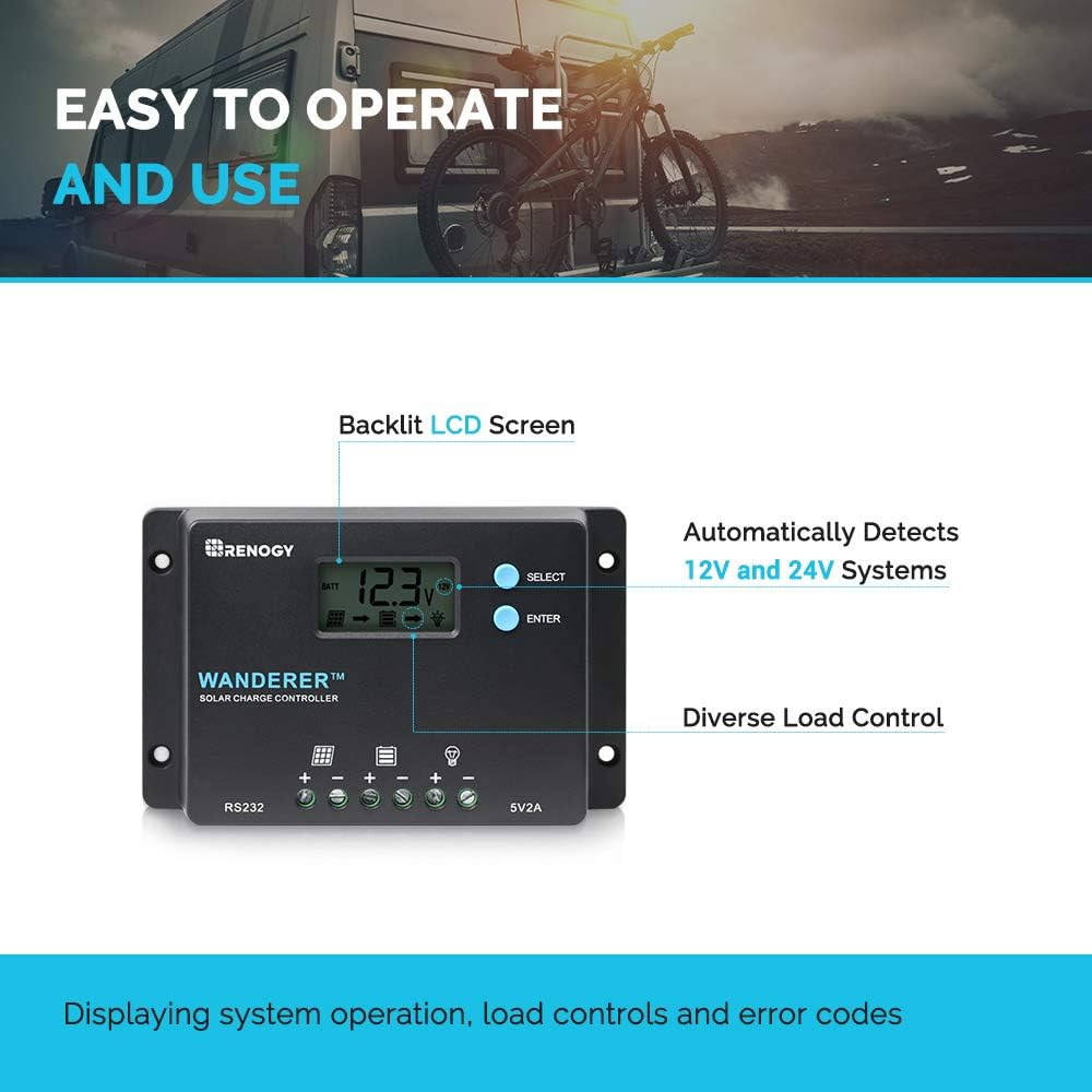 Thumbnail 4 de Renogy Wanderer 10A PWM Solar Charge Controller