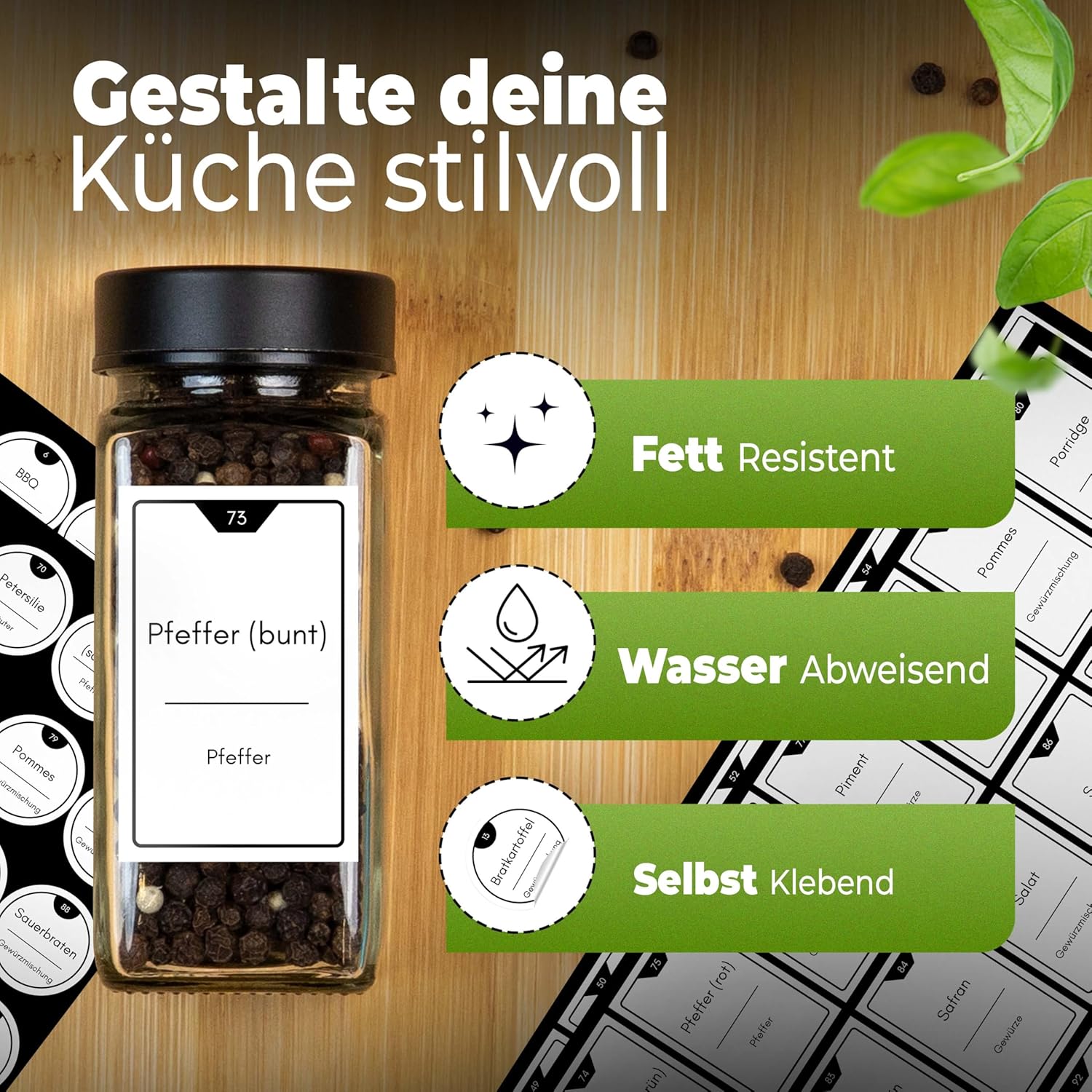 Thumbnail 3 de CLIDOR Gewürzetiketten 248 Stück für Gläser