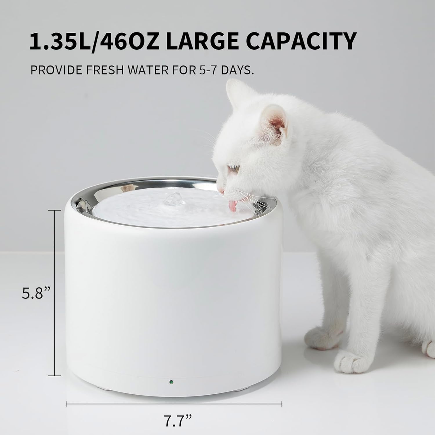 Thumbnail 6 de PETKIT Cat Water Fountain with UVC Wireless Pump, APP Control and 1.8L Stainless Steel Bowl