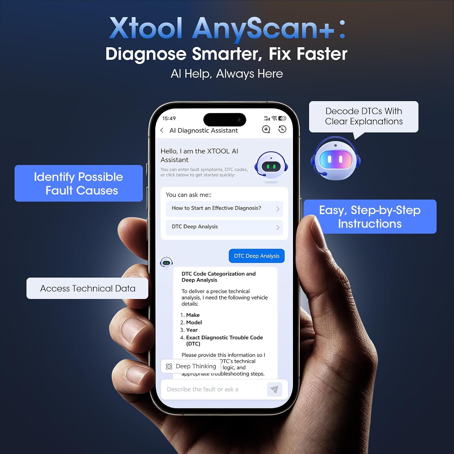 Thumbnail 3 de XTOOL OBD2 scanner A30M