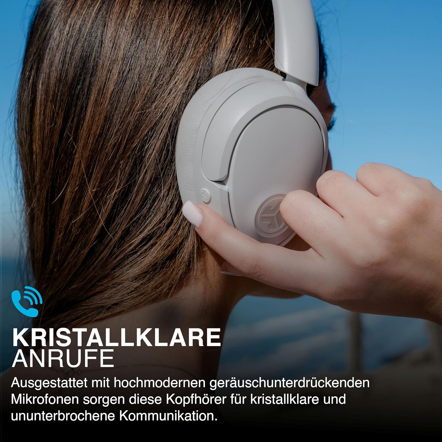 Thumbnail 5 de JLab JBuds LUX ANC Over-Ear Bluetooth-Kopfhörer mit Mikrofon, Hybrid ANC und 70+ Std. Laufzeit (Wolkenweiß)