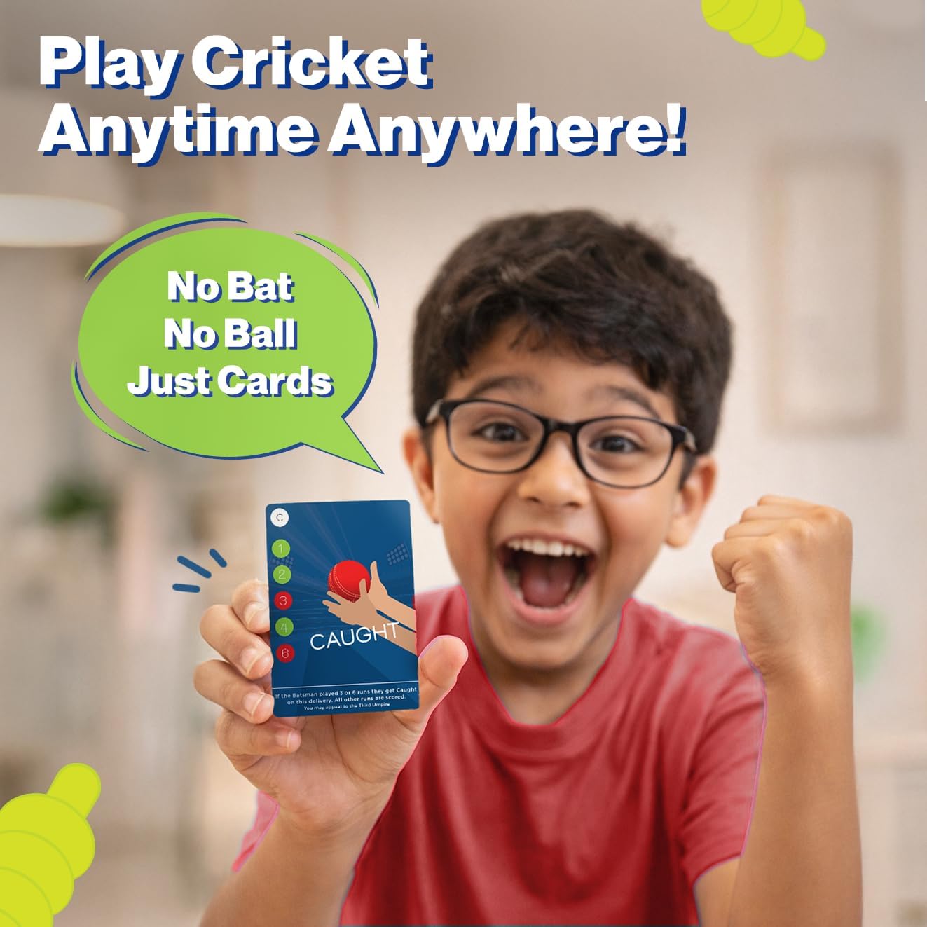 Detalle de Cricket card game 7+ for 2 players
