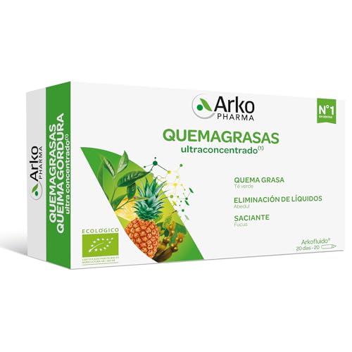 Detalle de Arkopharma Arkofluido Quemagrasa Bio 20 Ampollas: control de peso y saciedad con extracción UltraExtract