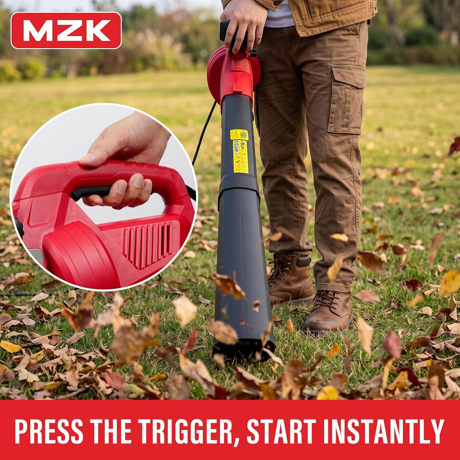Detalle 2 de MZK Corded Leaf Blower Vacuum