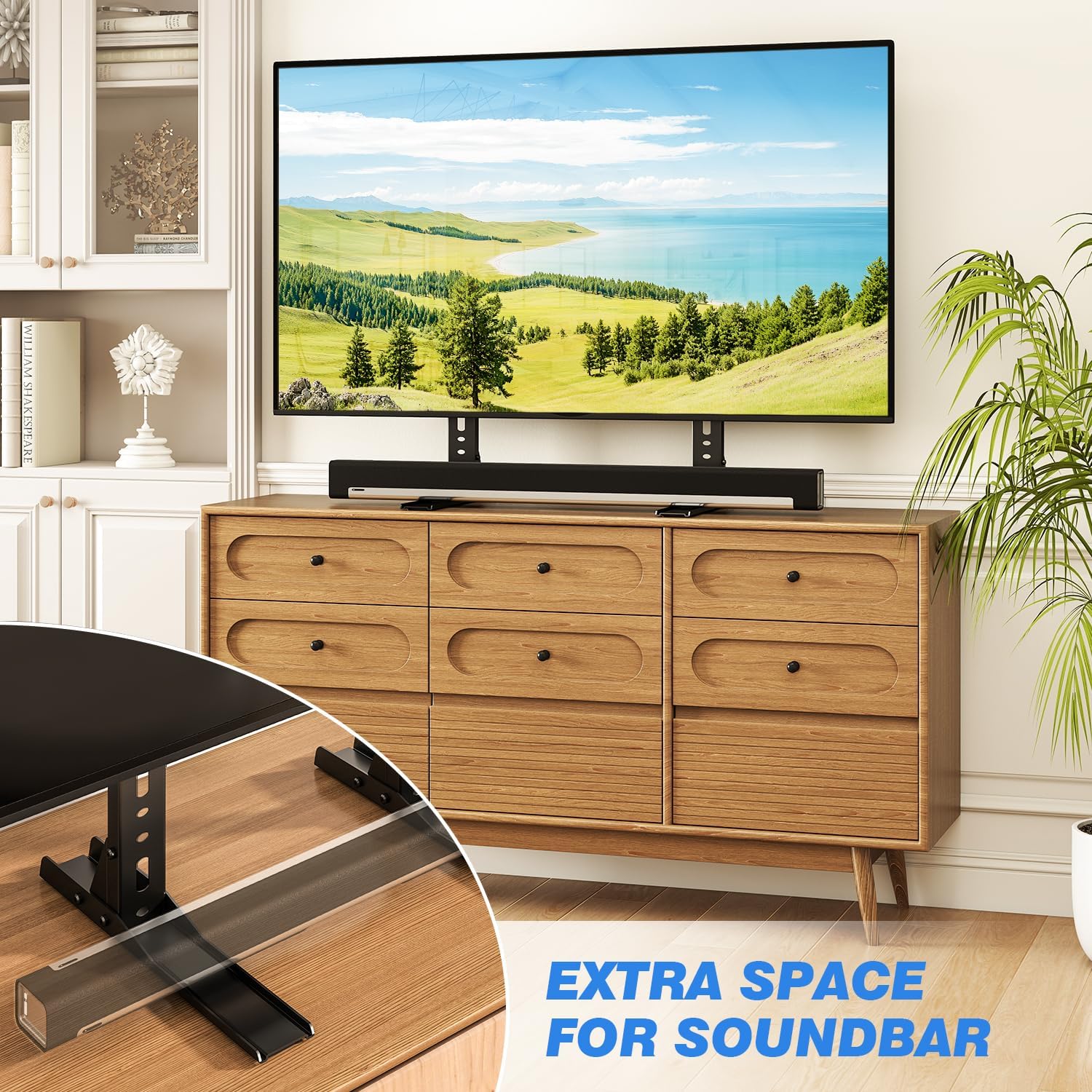 Thumbnail 5 de TVON Pied TV universel pour téléviseurs LCD/LED de 20 à 70 pouces, capacité jusqu’à 50 kg et VESA max 800 x 600 mm