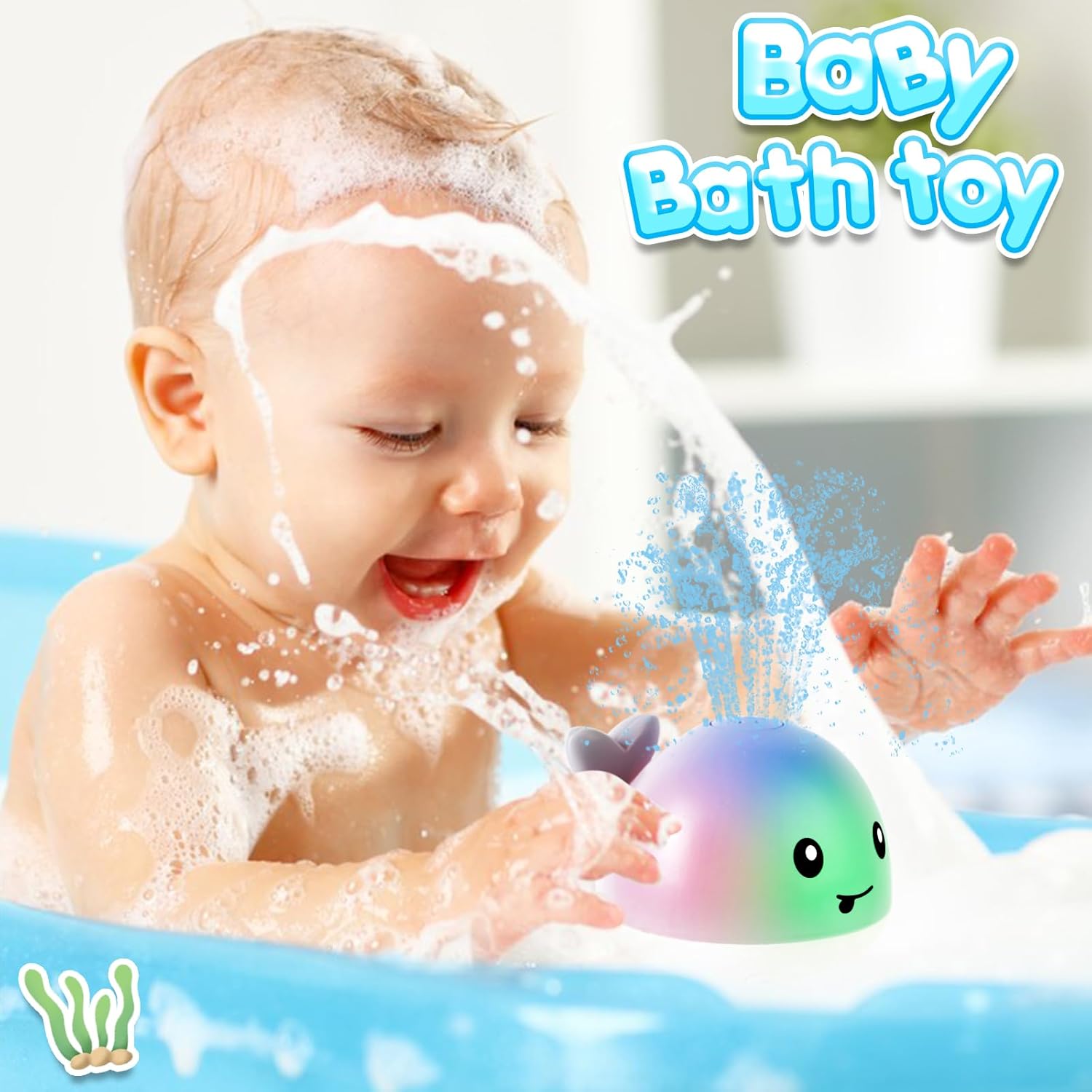 Thumbnail 4 de ANGGIKO Baby Bath Toys Light Up Whale 🐳