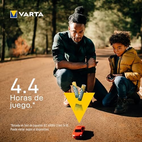 Detalle de VARTA Rechargeable Ready2Use ACCU AAA 1000 mAh – Pack de 4 pilas recargables