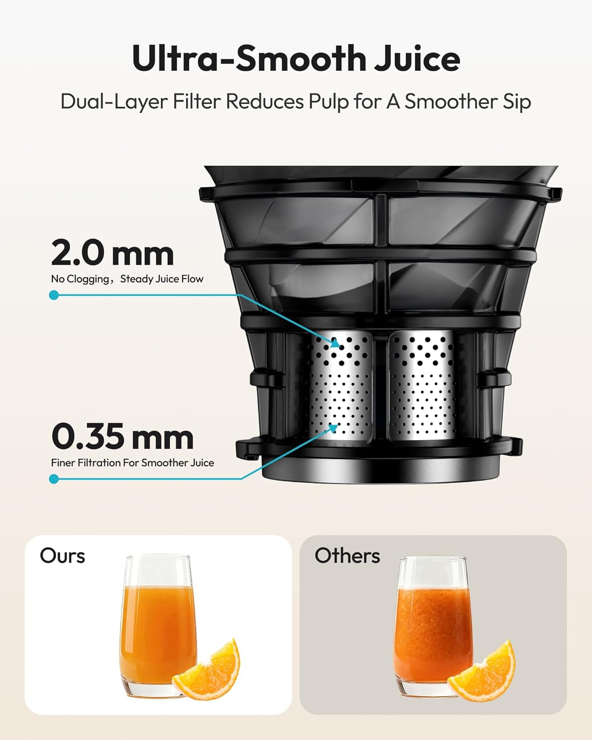 Thumbnail 4 de EUHOMY 5.5" Wide Feed Cold Press Juicer 🥤