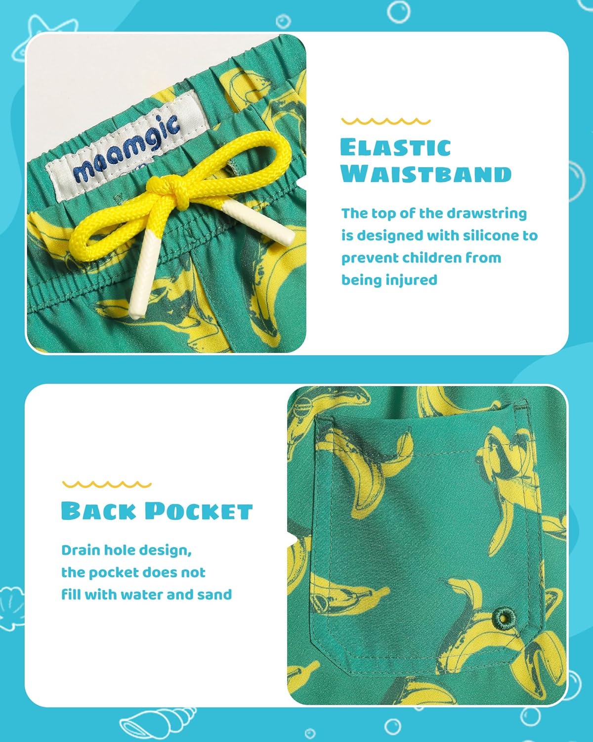 Thumbnail 2 de maamgic Boys Swim Trunks with Compression Liner – Toddler to Teen Beachwear