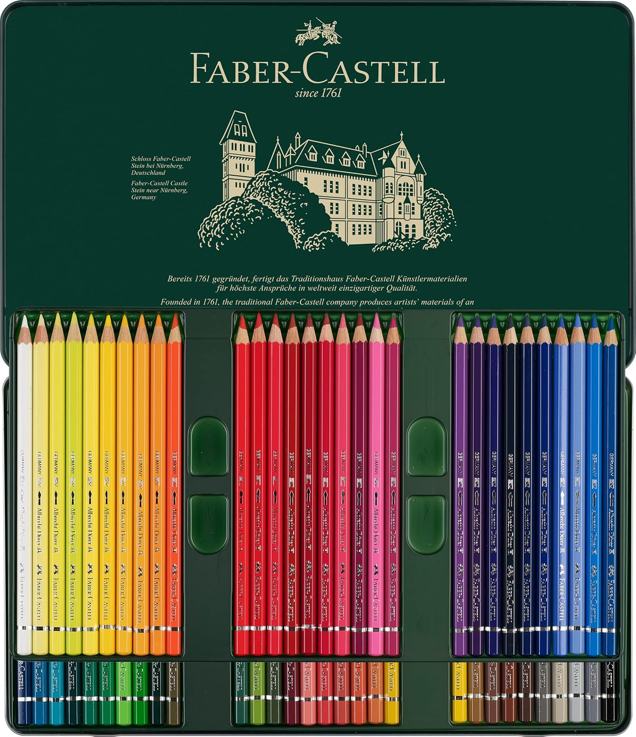 Detalle de Faber-Castell Albrecht Dürer Aquarellstifte Set (60 Farben, 3,8 mm Minen) – wasserlösliche Aquarelleffekte