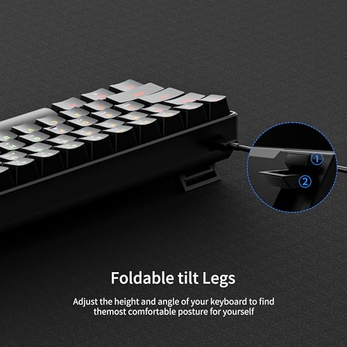 Thumbnail 6 de NEWMEN GM611 Gaming Keyboard, 60% Mechanical with Red Switches