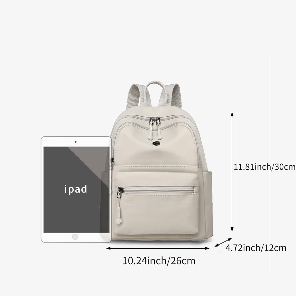 Detalle de YUESITE Small Fashion Backpack for Women — lightweight nylon daypack with anti-theft pocket