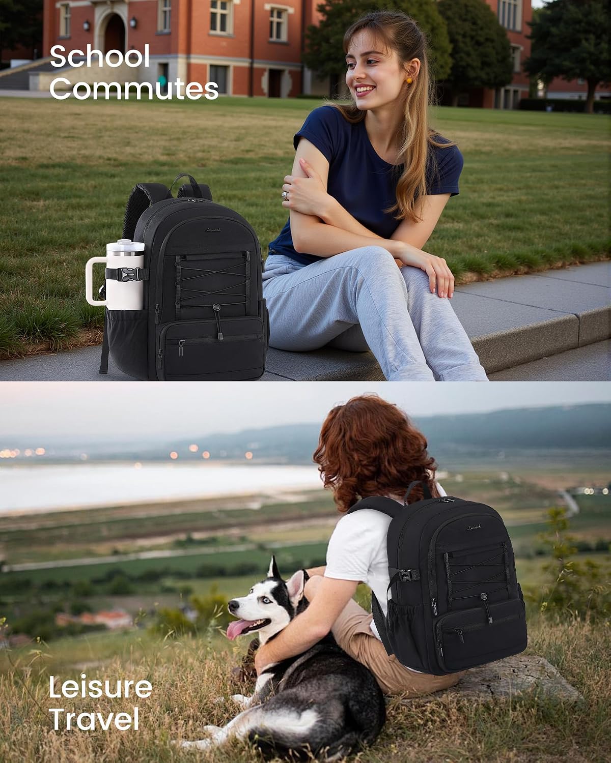Thumbnail 5 de LOVEVOOK Laptop Rucksack Damen 17,3 Zoll