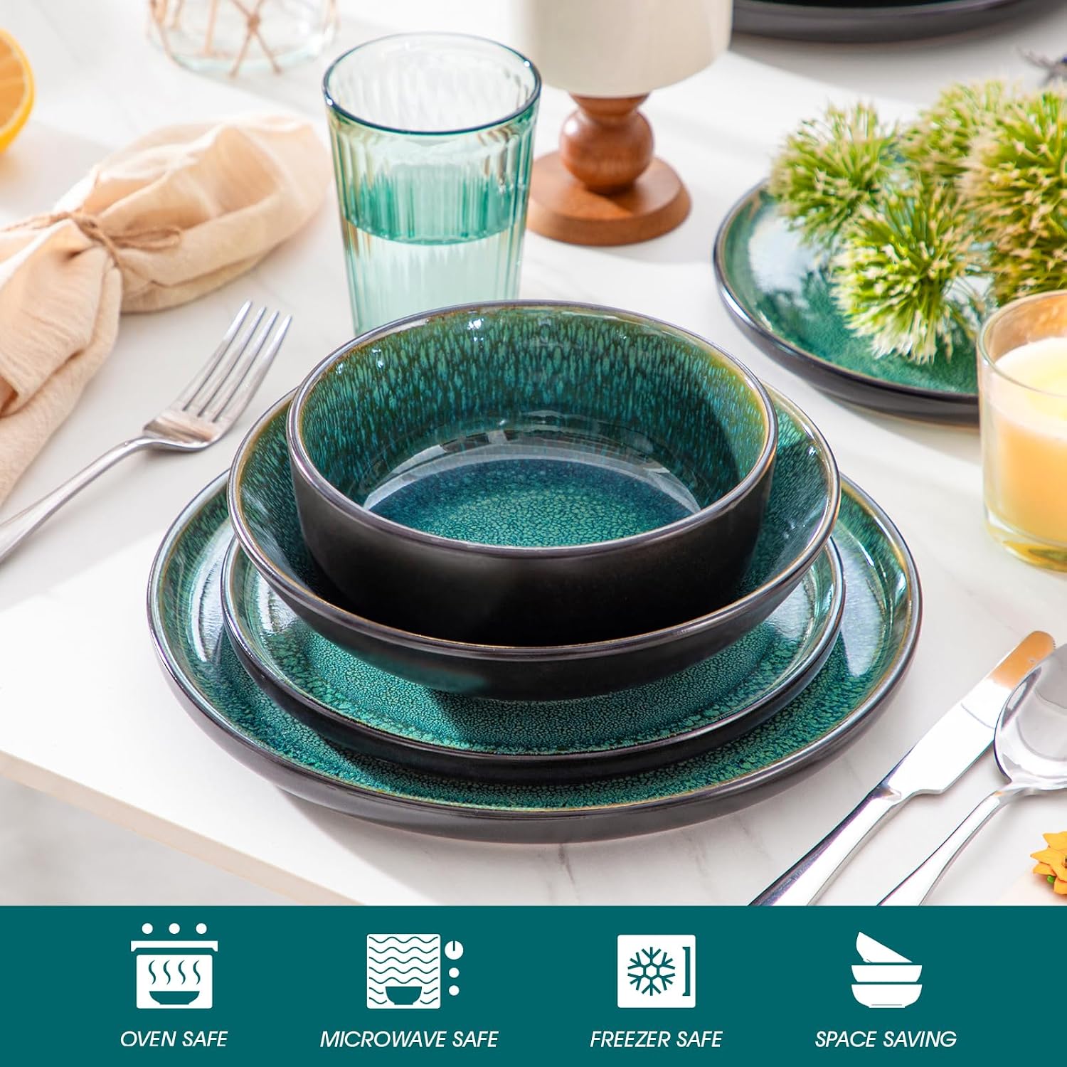 Detalle 2 de Vancasso 24 Piece Stoneware Dinner Set for 6 🌟