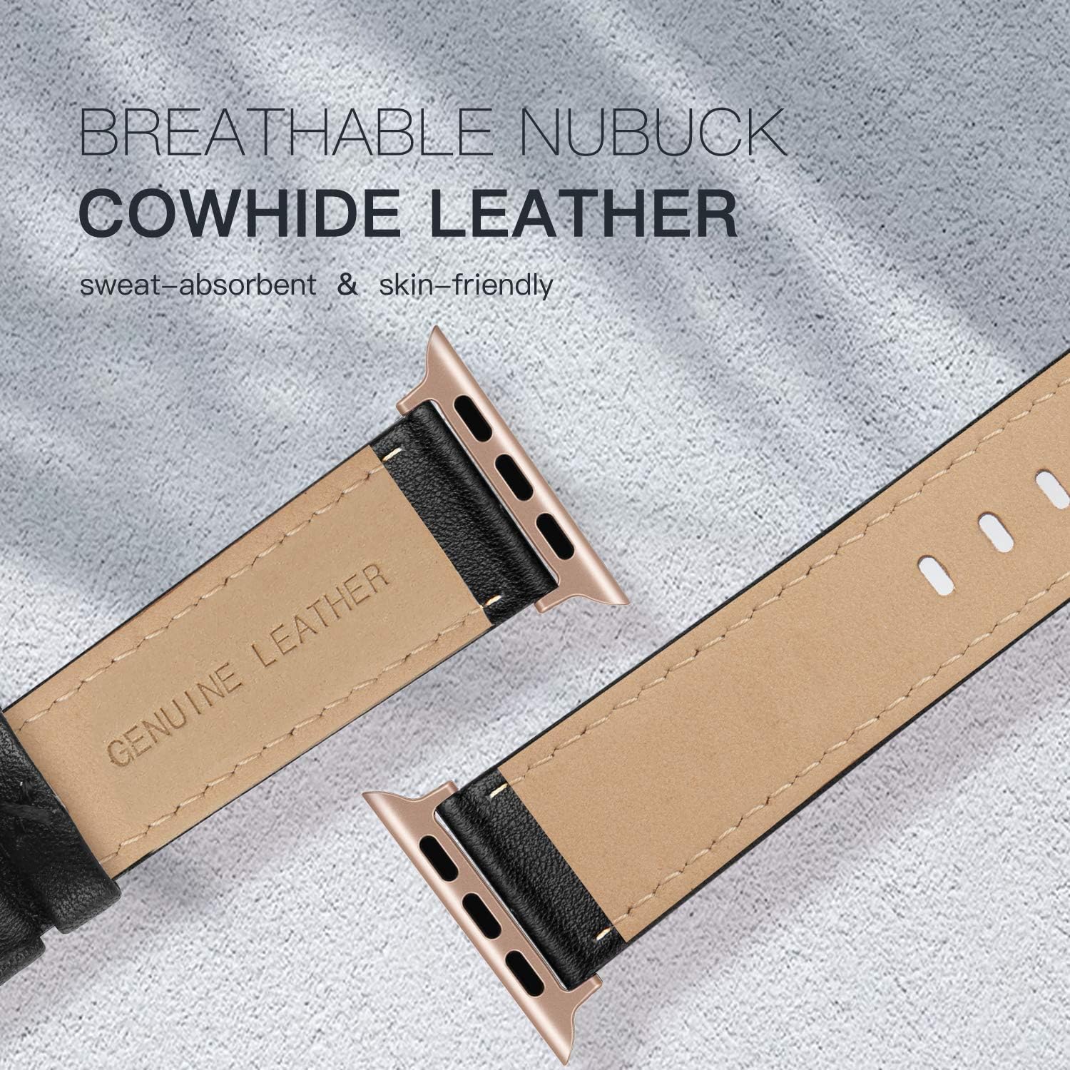 Thumbnail 2 de PARMPH Genuine Leather Strap for Apple Watch – 38mm/40mm/41mm/42mm (Series 10)