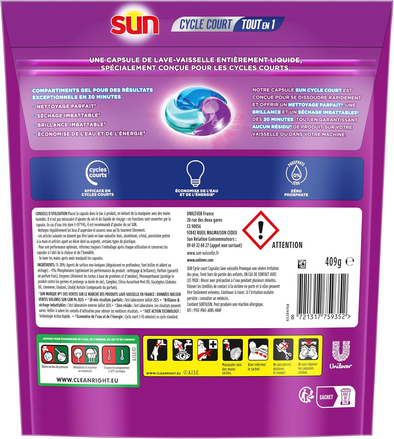 Thumbnail 2 de Sun Capsules Cycle Court Dès 30 Minutes – Tout en 1, 32 lavages