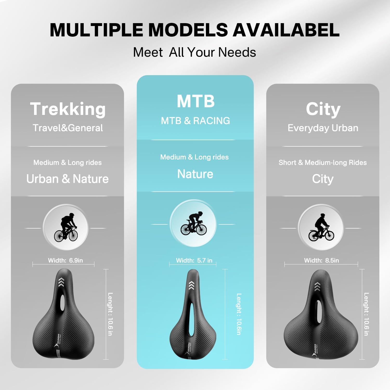 Detalle de YOUNGDO MTB Bike Saddle, 145 mm