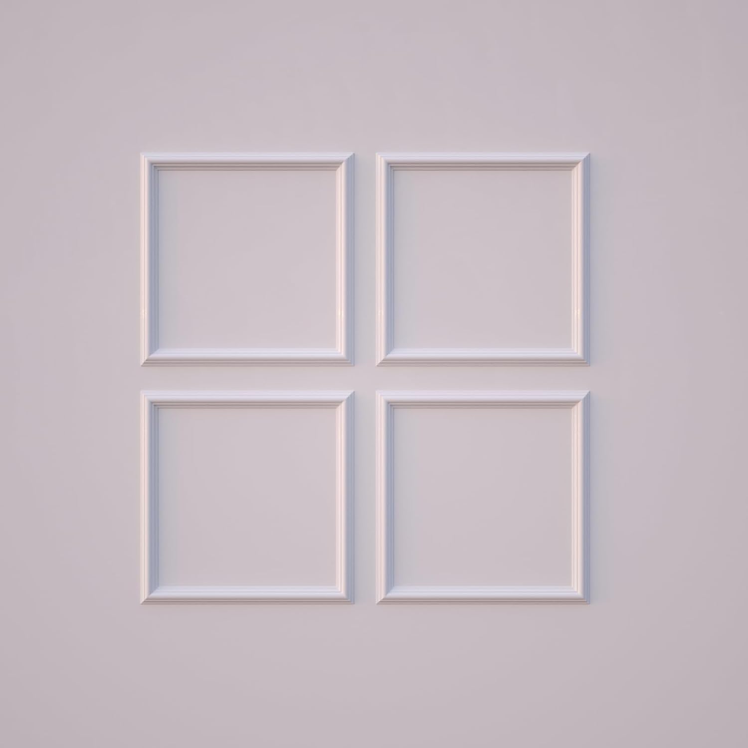 Thumbnail 6 de NeatiEase 4-Set Wall Moulding Kit, 20" x 20" White Self-Adhesive Panels