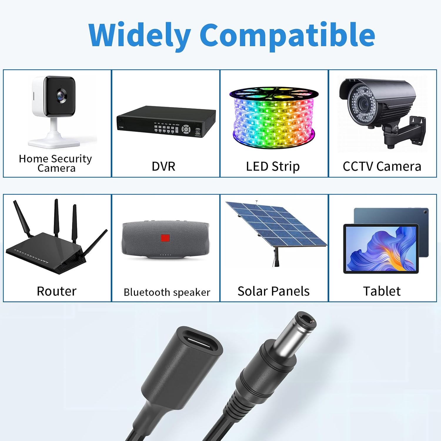 Thumbnail 2 de JLY USB Type-C to 3.5 x 1.35mm DC 12V 3A Plug Barrel Connector Cable