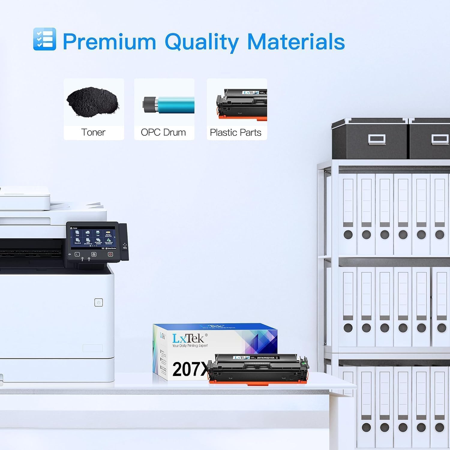 Detalle 2 de LxTek 207A/207X Toner-Set (4er-Pack) mit Chip – kompatibel mit HP Color LaserJet Pro M283/ M255/ M282
