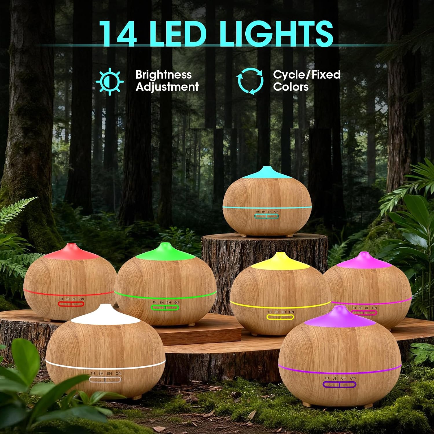 Detalle de Aroma Diffuser 500ML Ultraschall für Schlafzimmer