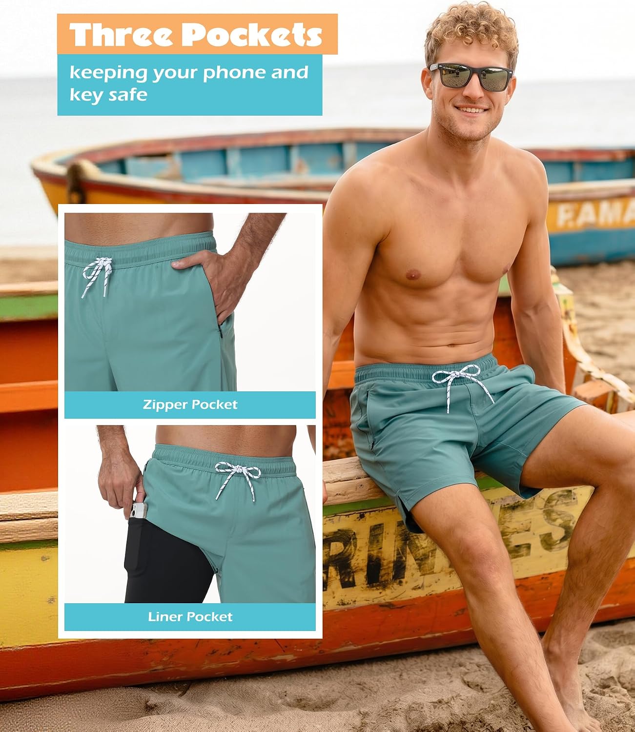 Thumbnail 3 de Sixfish Men's Swim Trunks, 5-Inch Inseam