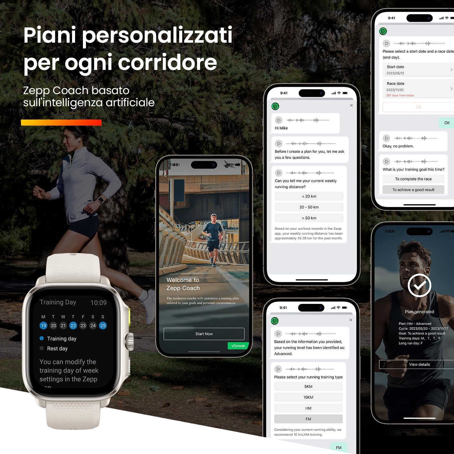 Detalle de Amazfit Cheetah Square 44 mm: lo smartwatch da corsa leggero con GPS Dual-Band e mappe offline