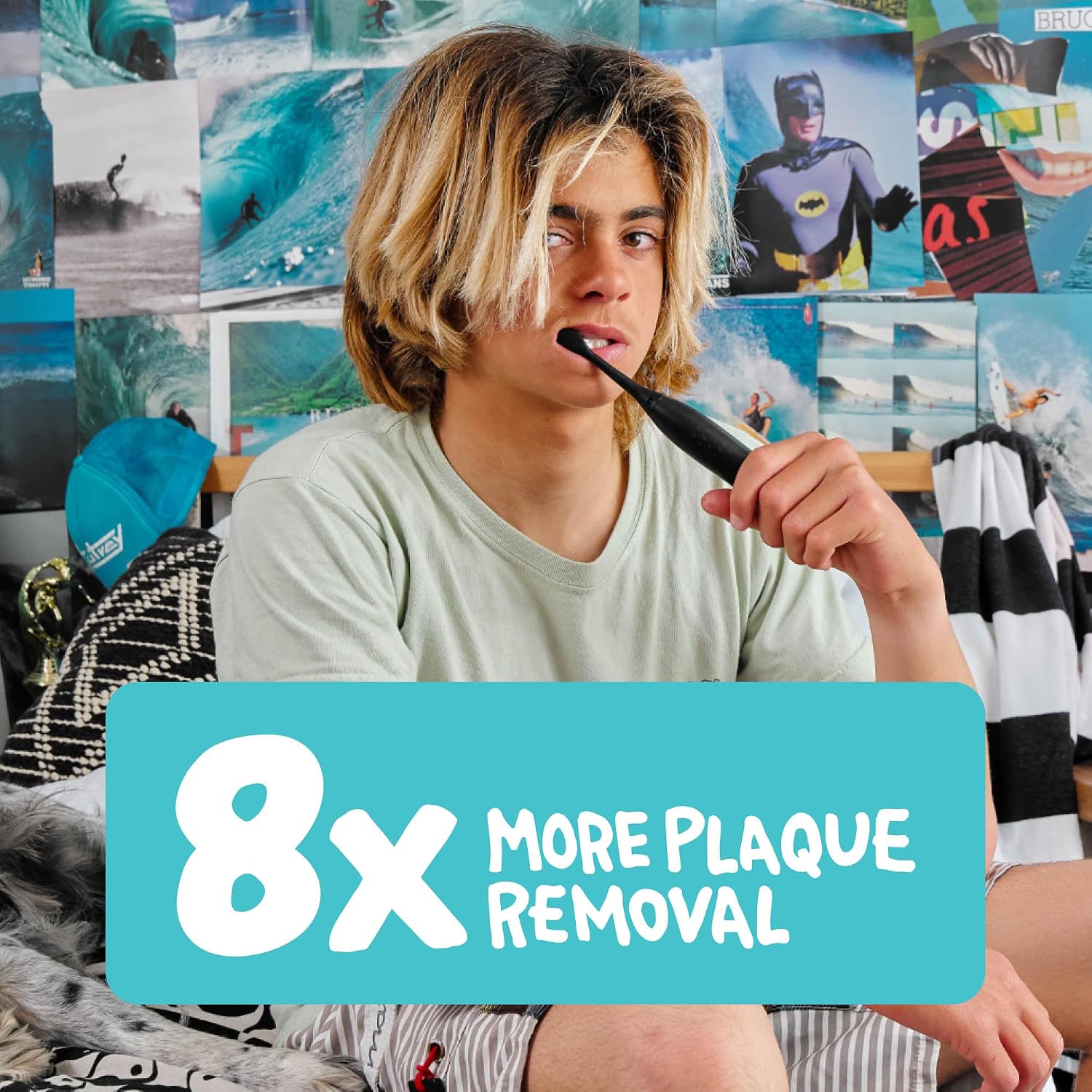 Thumbnail 3 de Made by Dentists Sonic X Electric Toothbrush – Good Vibes Only Edition for Kids