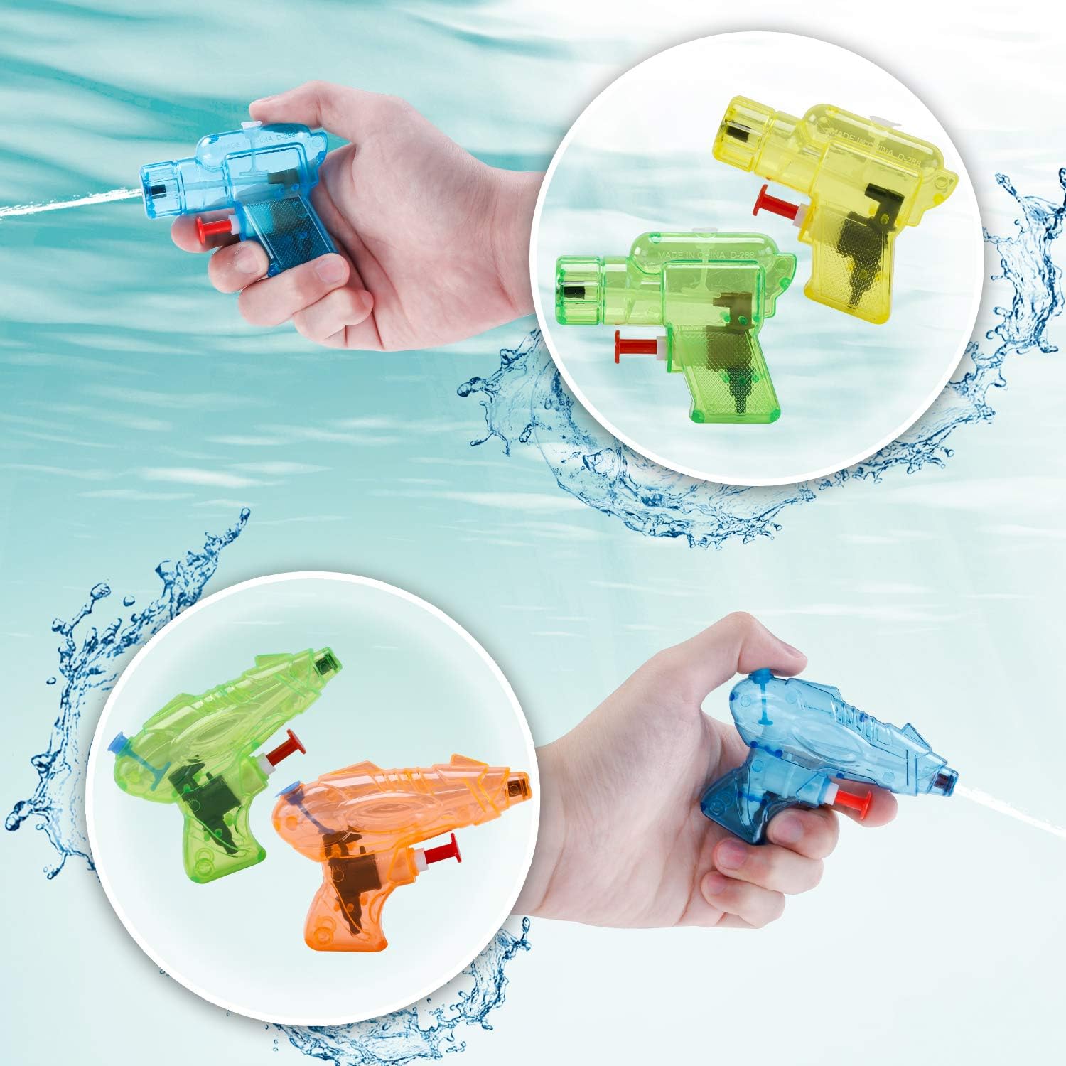 Detalle de 12 Packs Water Gun Pistol for Kids – Mini Squirt Toys for Summer Fun