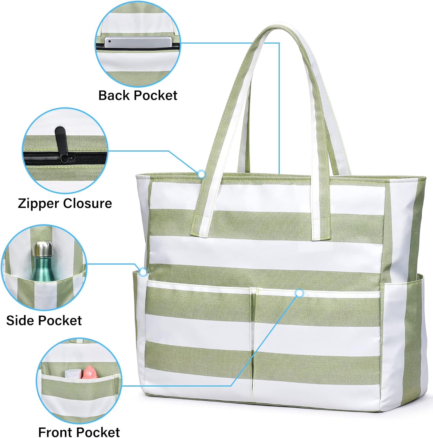 Thumbnail 3 de oscaurt Large Beach Bag, 8 pockets
