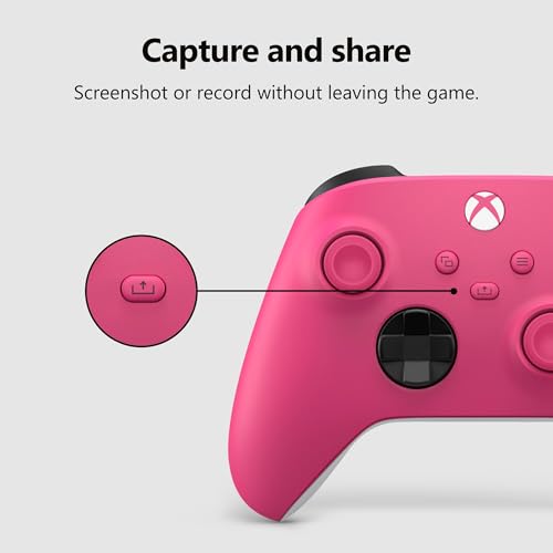 Detalle 2 de Xbox Wireless Gaming Controller - Deep Pink: Hybrid D-Pad, Textured Grips, USB-C & Bluetooth