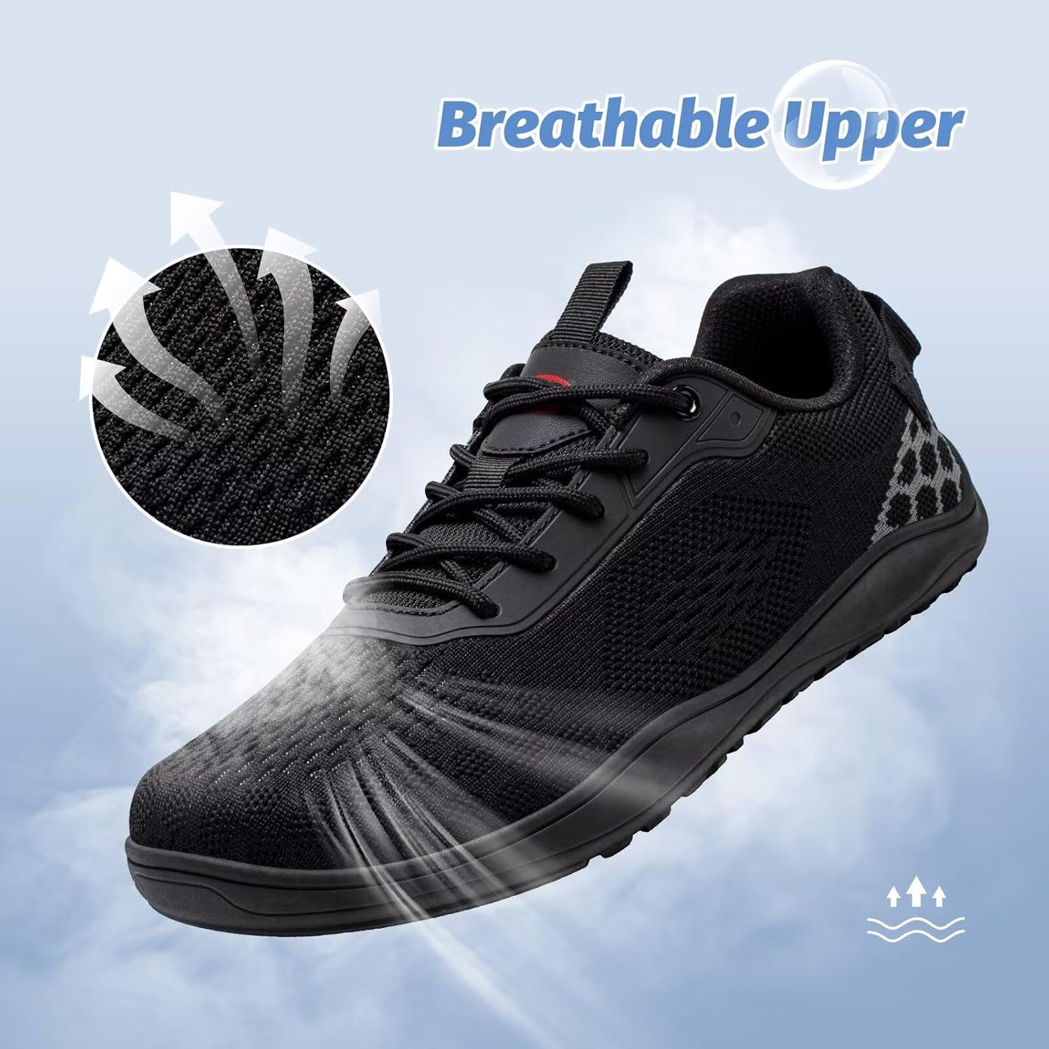 Detalle de HOBIBEAR Unisex Wide Toe Minimalist Barefoot Shoes for Trail Running
