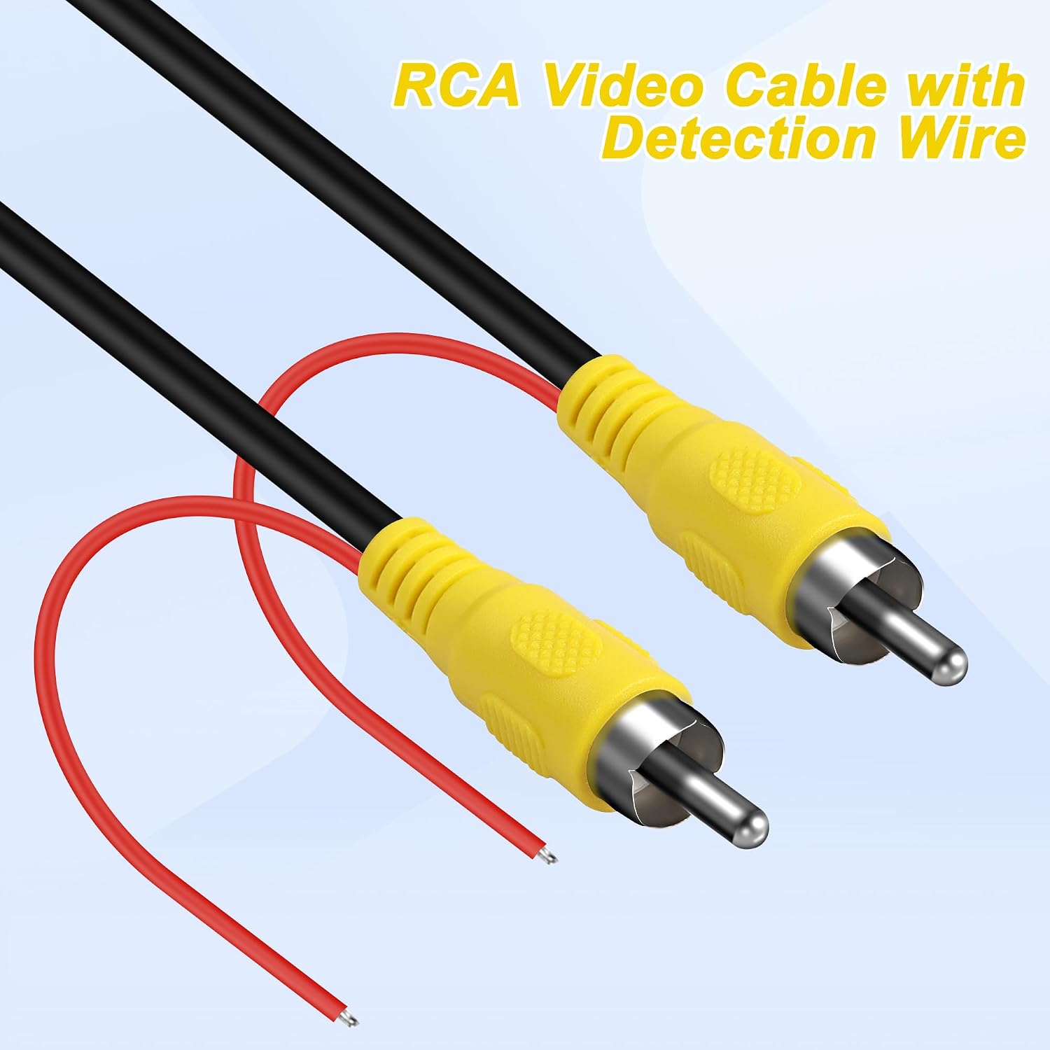 Detalle de MEIRIYFA Backup Camera RCA Video Cable (6M) – RCA Male to Male with Trigger Wire, Double-Shielded