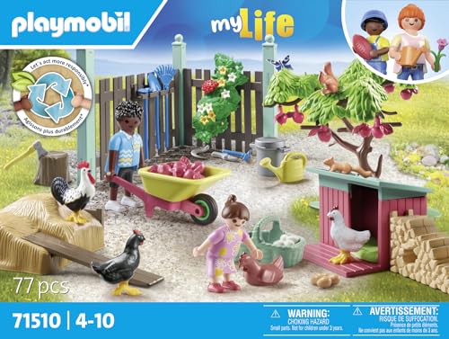 Detalle 2 de PLAYMOBIL myLife 71510 Corral de pollos para niños