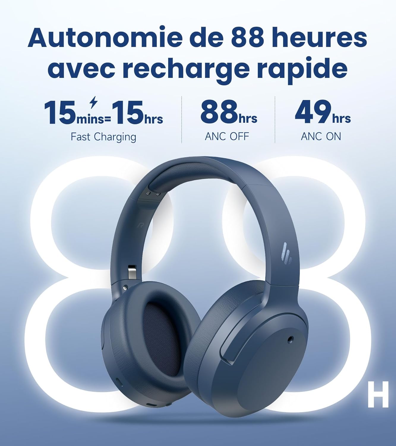 Thumbnail 4 de Edifier W820NB Plus Gen 2 : casque audio over-ear sans fil pliable à ANC jusqu’à -49 dB