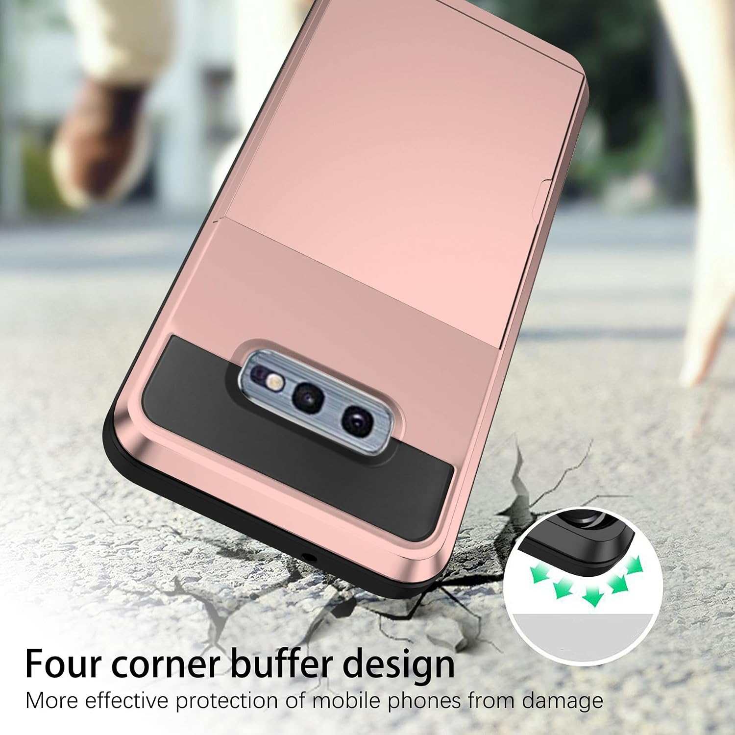 Detalle de Asuwish Hybrid Case with Screen Protector and Card Slot for Samsung Galaxy S10e