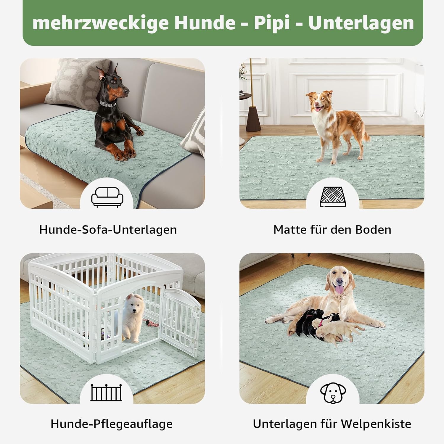 Detalle 2 de Super saugfähige Welpenunterlagen – weiche, wasserdichte Pipi-Matten für Hunde und Meerschweinchen