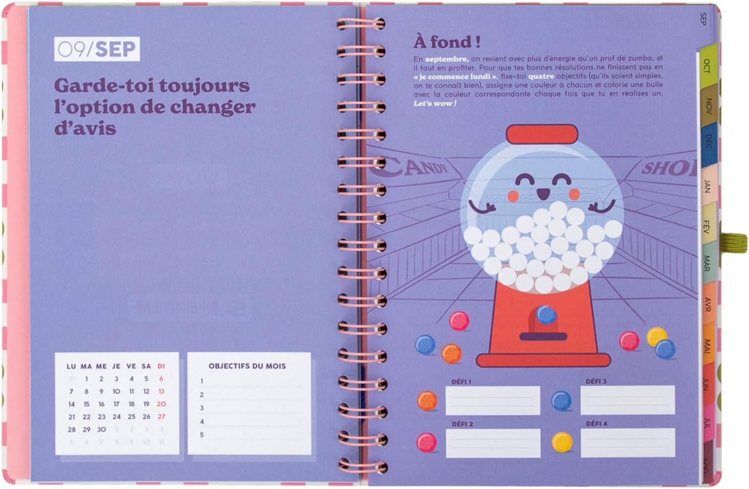 Detalle de Agenda hebdomadaire 2026-27 Vis aujourd’hui, planifie toujours – Mr. Wonderful