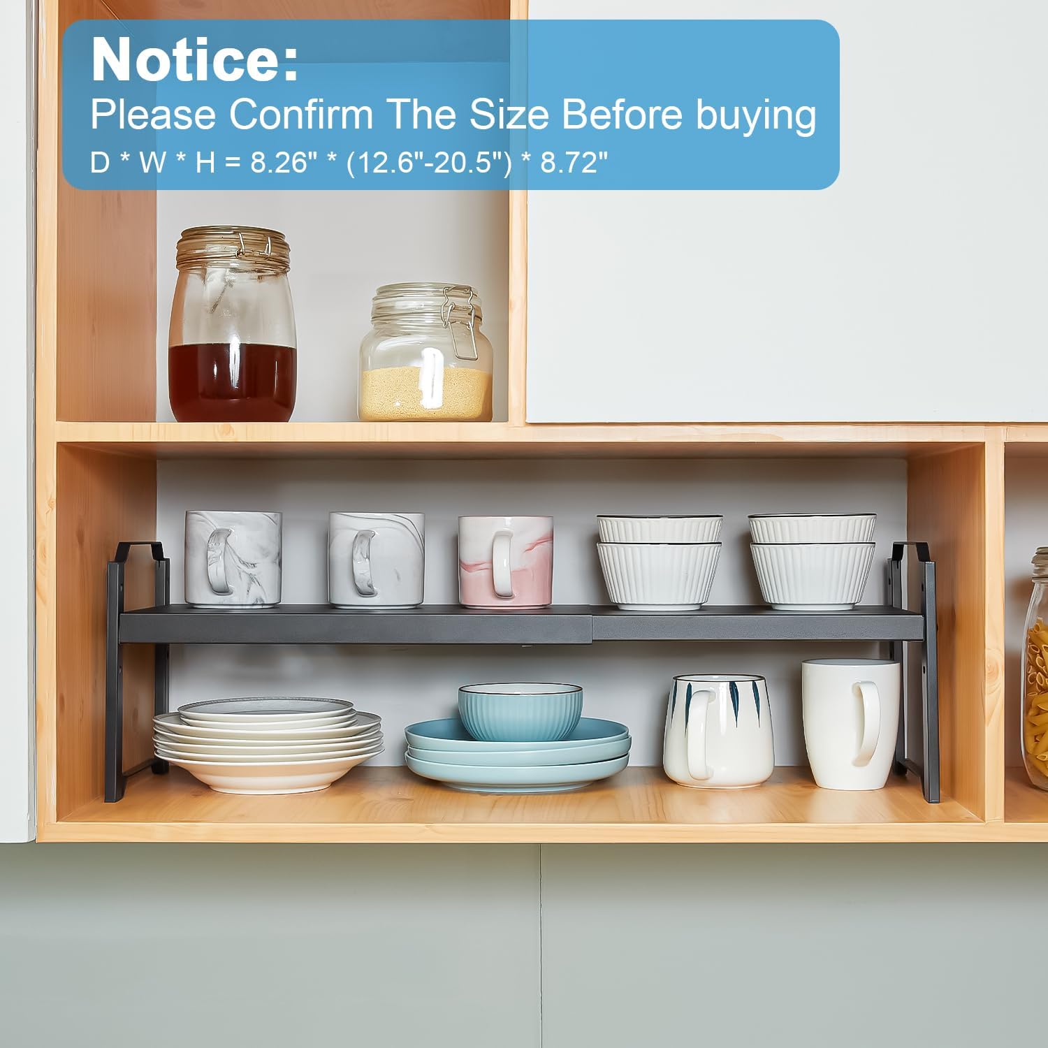 Thumbnail 3 de Expandable Cabinet Countertop Shelves 2-Pack