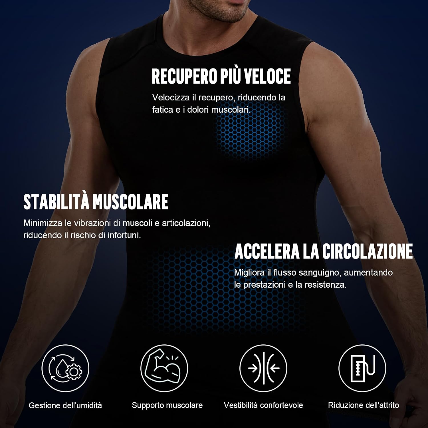 Thumbnail 5 de AMZSPORT 5 canotte compressive traspiranti