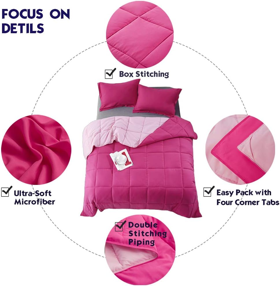 Thumbnail 6 de HIG 3pc Pink Queen Comforter Set