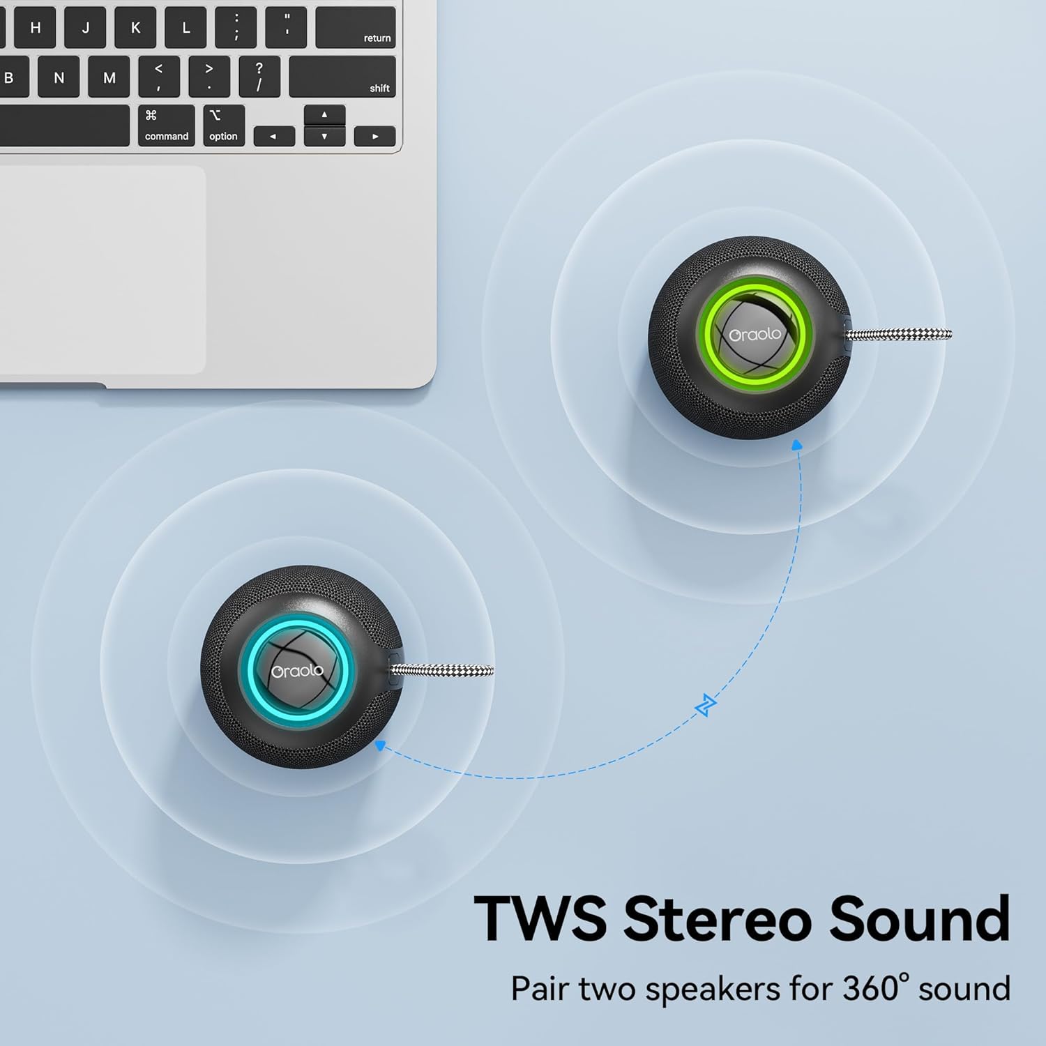 Thumbnail 5 de oraolo Cassa Bluetooth portatile IPX7 da doccia con Bluetooth 5.4 e 15W